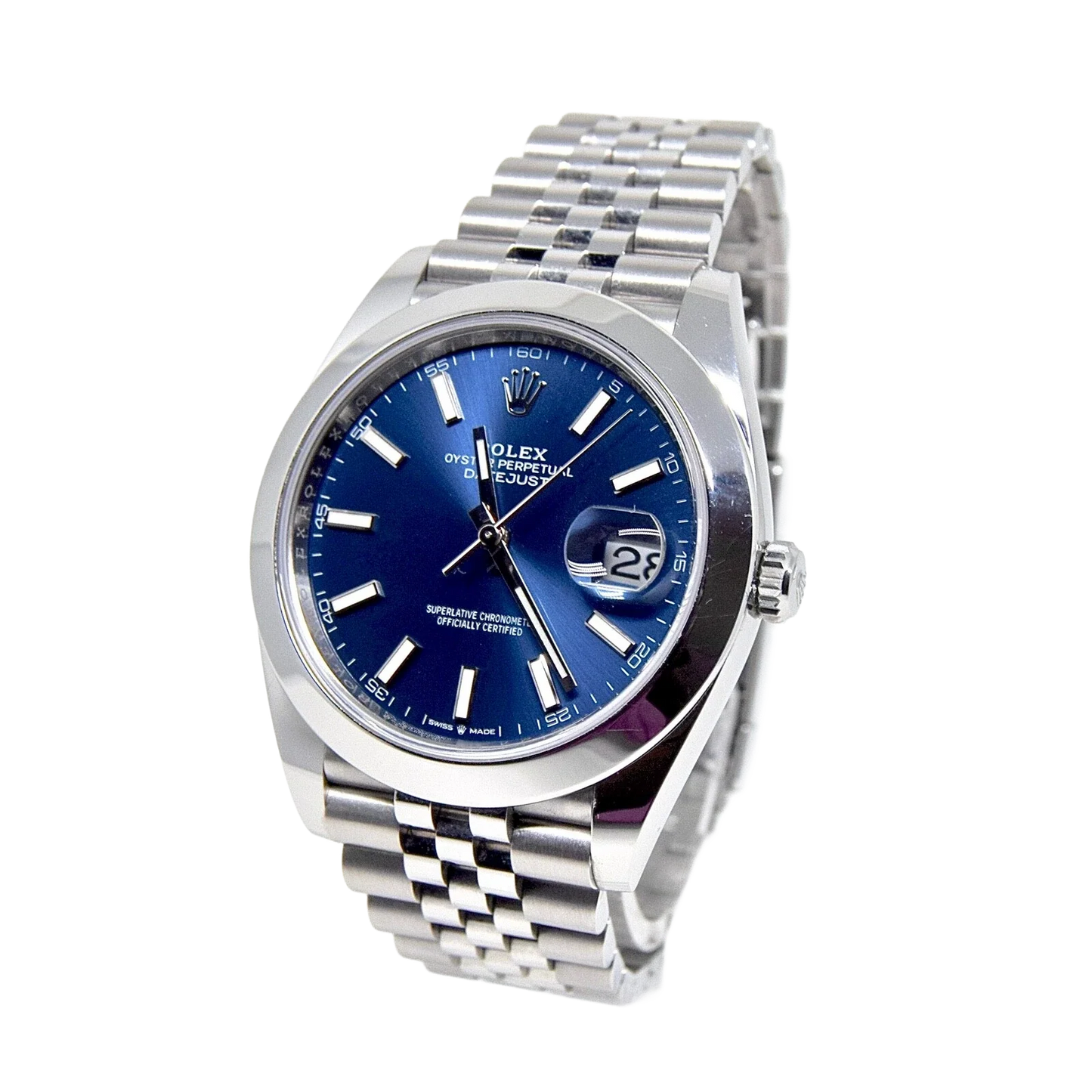 Datejust Oyster 41 mm Oystersteel Blue Dial 126300-0002