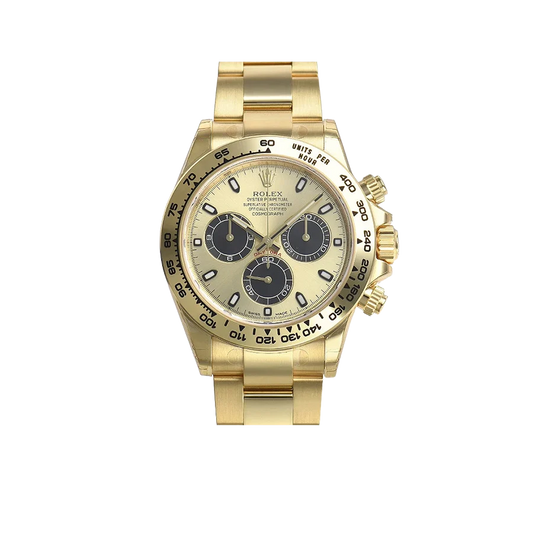 Daytona 40mm Yellow Gold Champagne Black Dial 116508