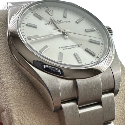 Oyster Perpetual 39mm Stainless Steel WhiteDial Men Watch 114300-0004 New 2025