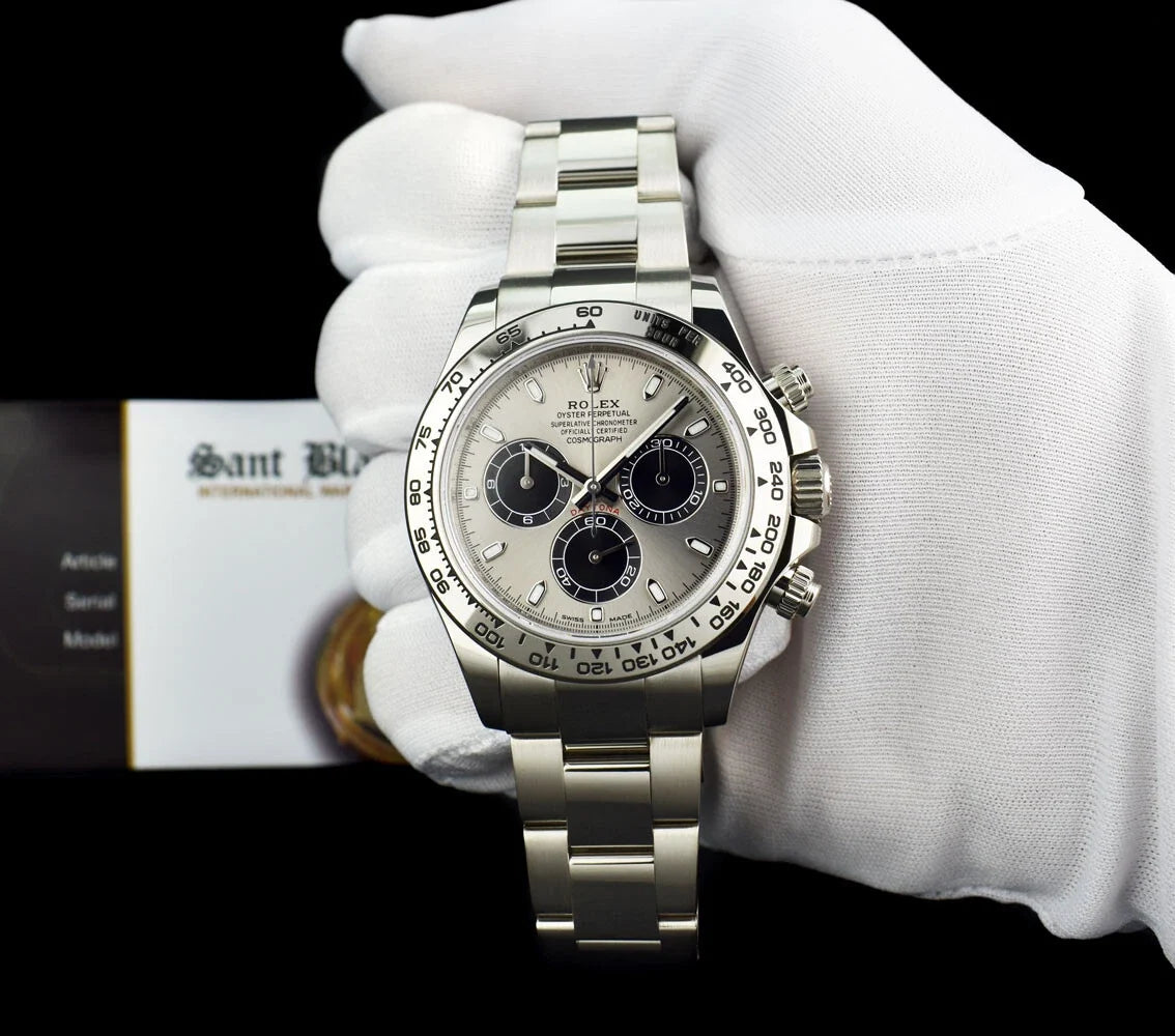 Daytona 40mm White Gold Ghost Panda Dial 116509