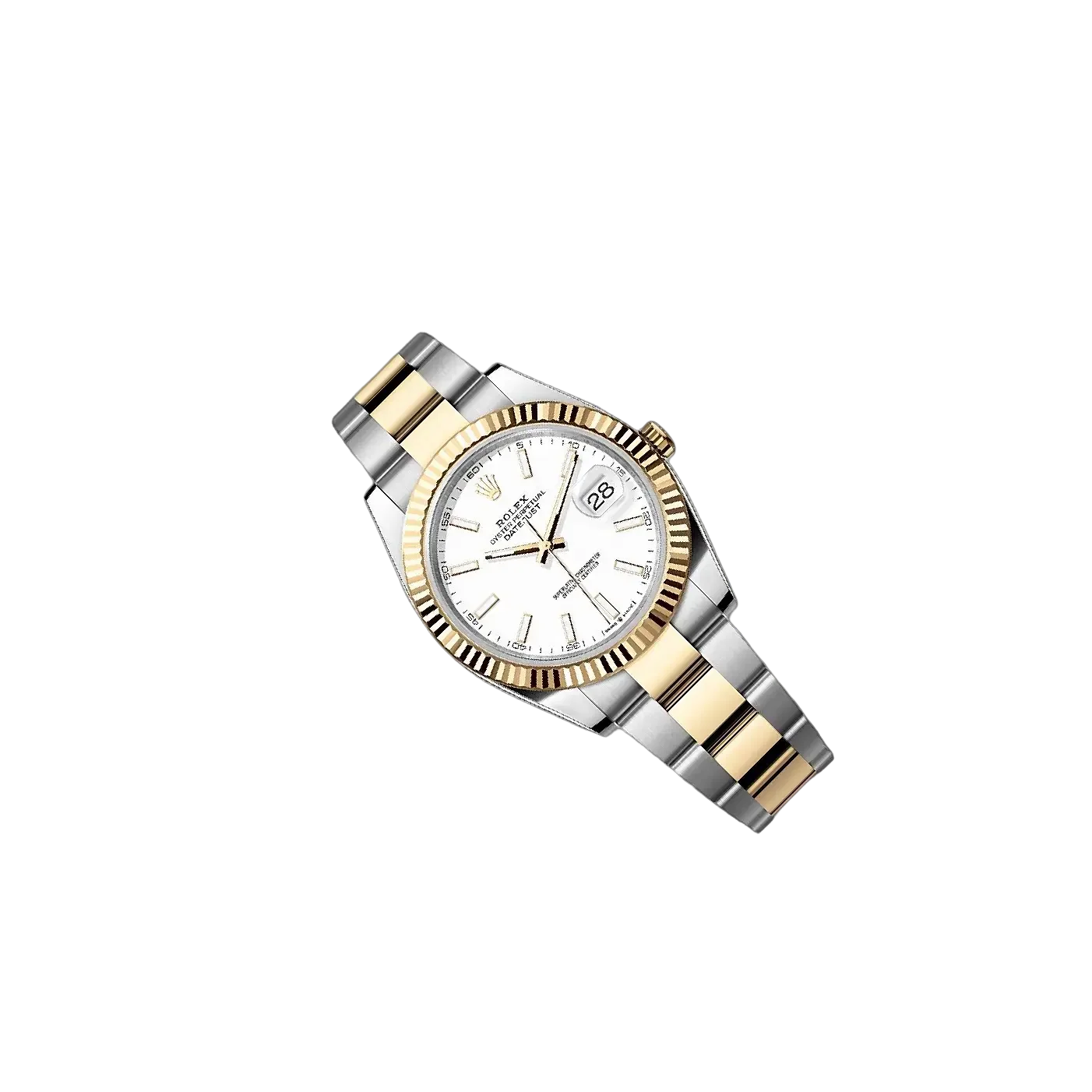 Datejust 41mm White Dial, Yellow Roleso 126333-0015