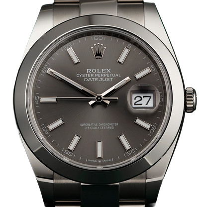 Datejust Oyster 41 mm Oystersteel Grey Dial 126300-0007