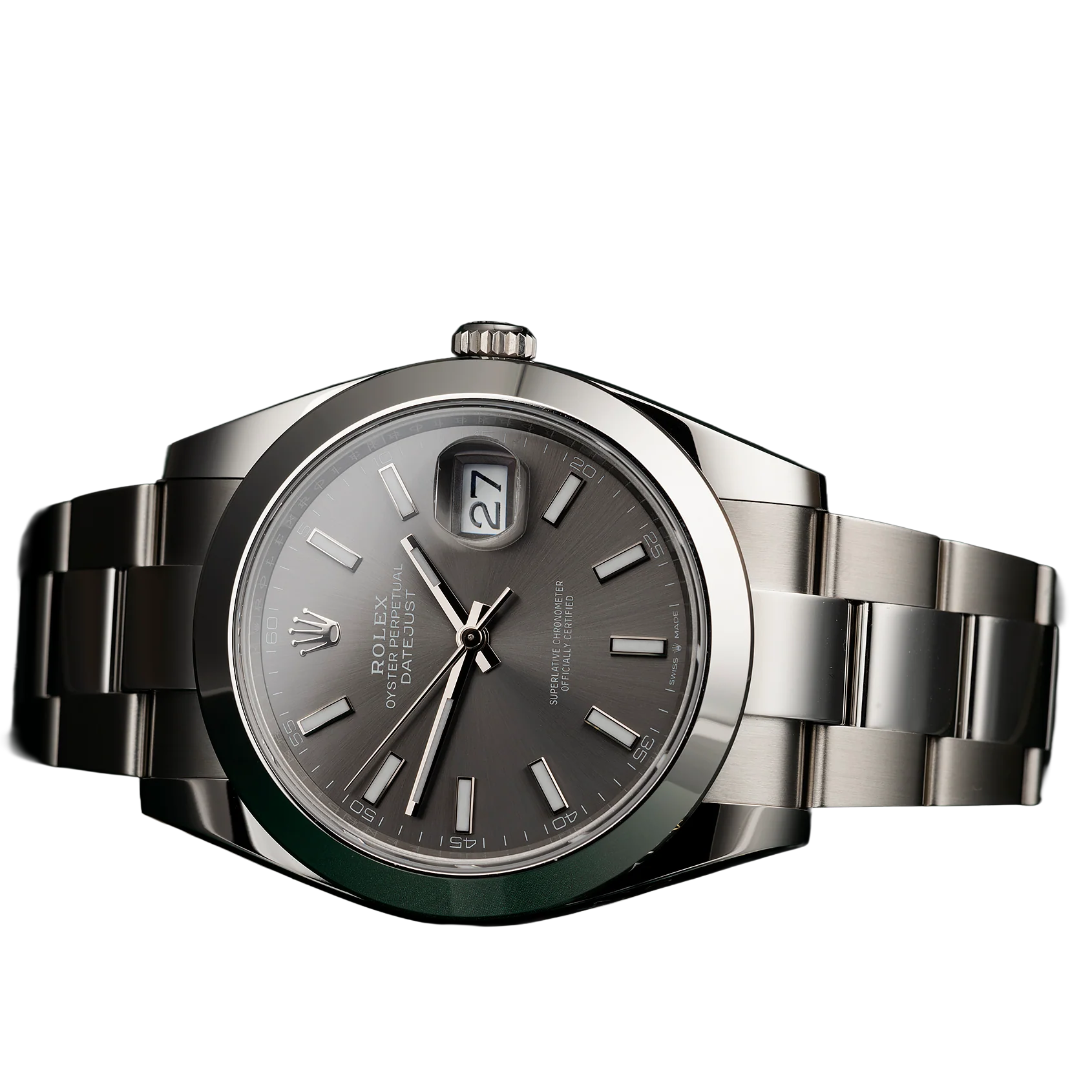 Datejust Oyster 41 mm Oystersteel Grey Dial 126300-0007